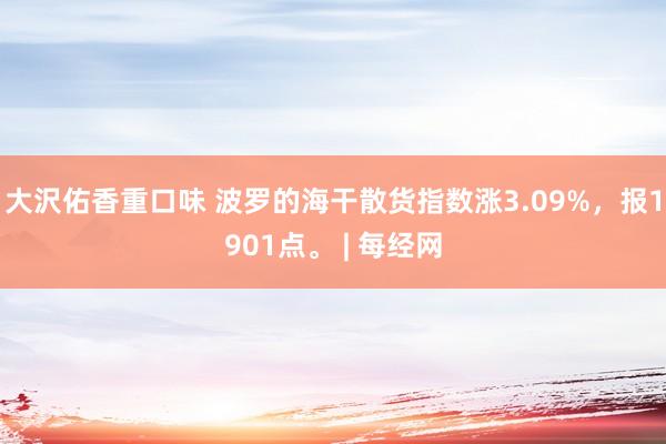 大沢佑香重口味 波罗的海干散货指数涨3.09%，报1901点。 | 每经网