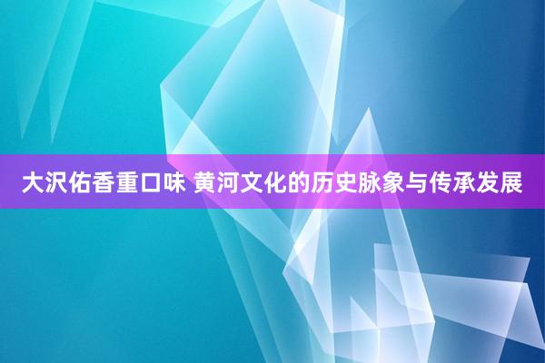 大沢佑香重口味 黄河文化的历史脉象与传承发展